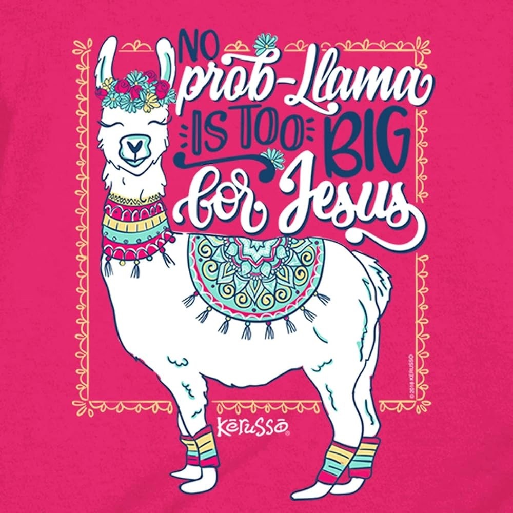 Kerusso Kids Pink Llama T-Shirt - Picture 2 of 3